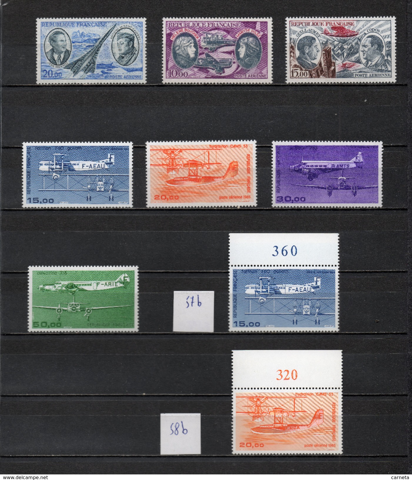 FRANCE  PA  N° LOT  NEUFS SANS CHARNIERE  COTE 272.00&euro;    AVION - 1927-1959 Mint/hinged