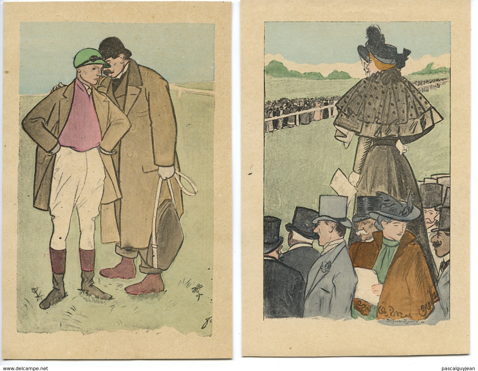 2 DESSINS IMPRIMES DE J. L. FORAIN - CHAMP DE COURSE - HIPPODROME - Other & Unclassified