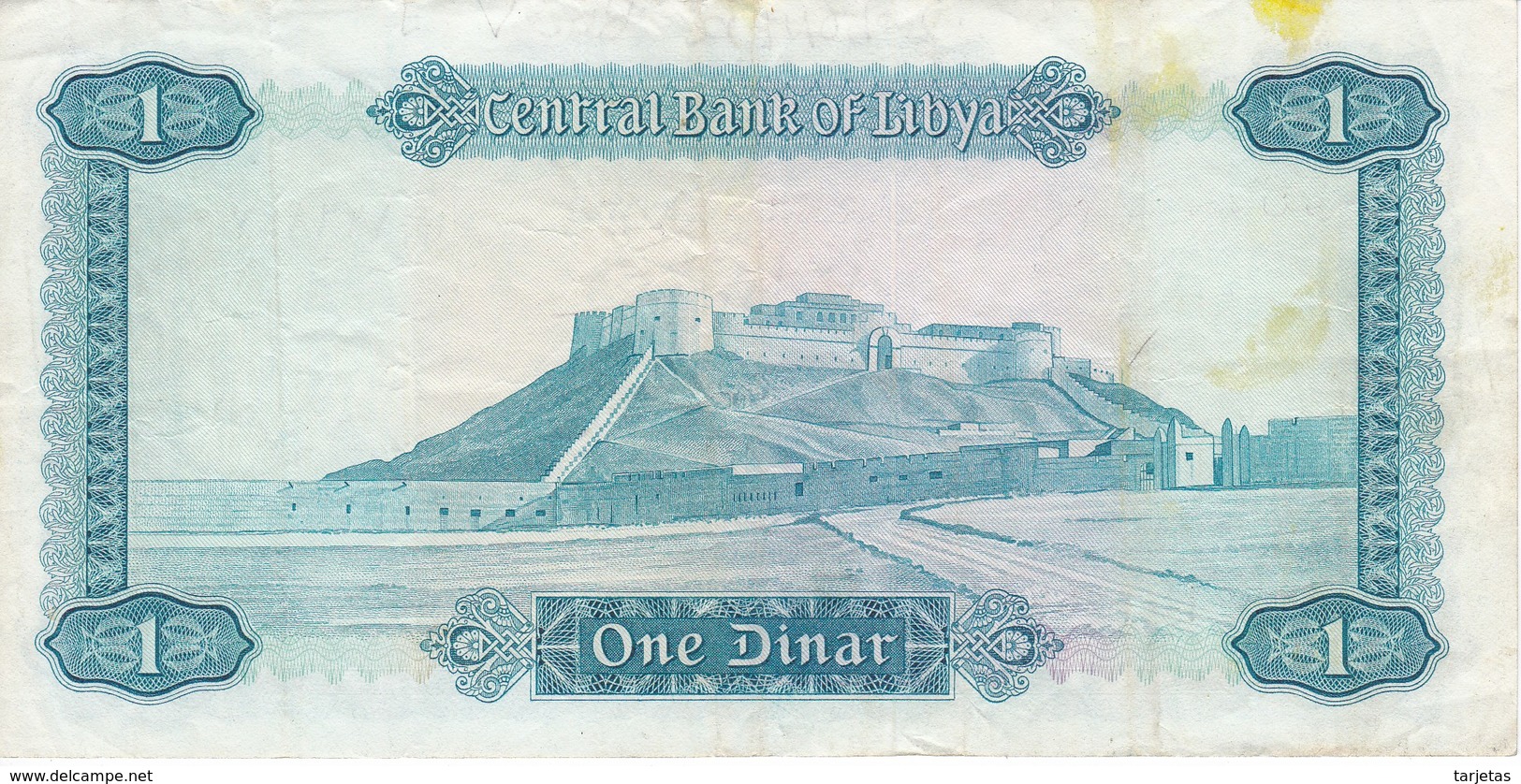 BILLETE DE LIBIA DE 1 DINAR DEL AÑO 1972 (BANKNOTE) - Libyen