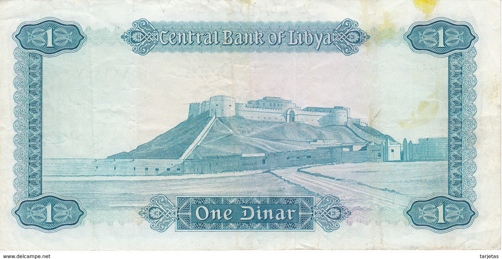 BILLETE DE LIBIA DE 1 DINAR DEL AÑO 1972 (BANKNOTE) - Libië