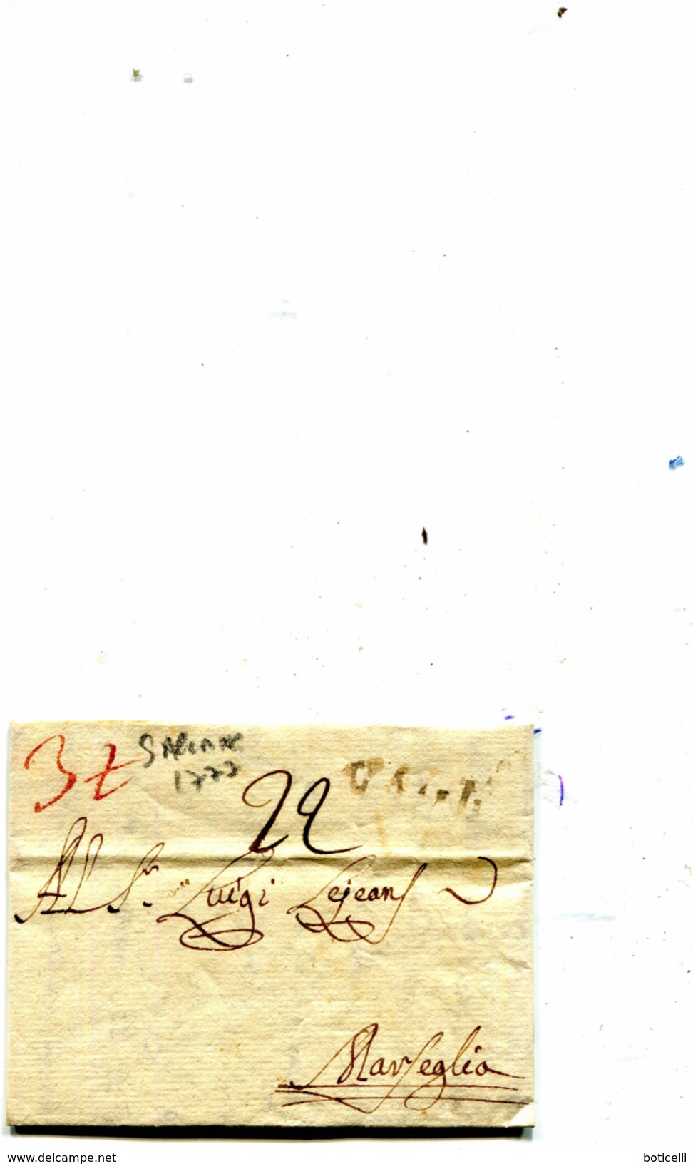 LETTRE DE SALERNO 1777 - 1. ...-1850 Prefilatelia