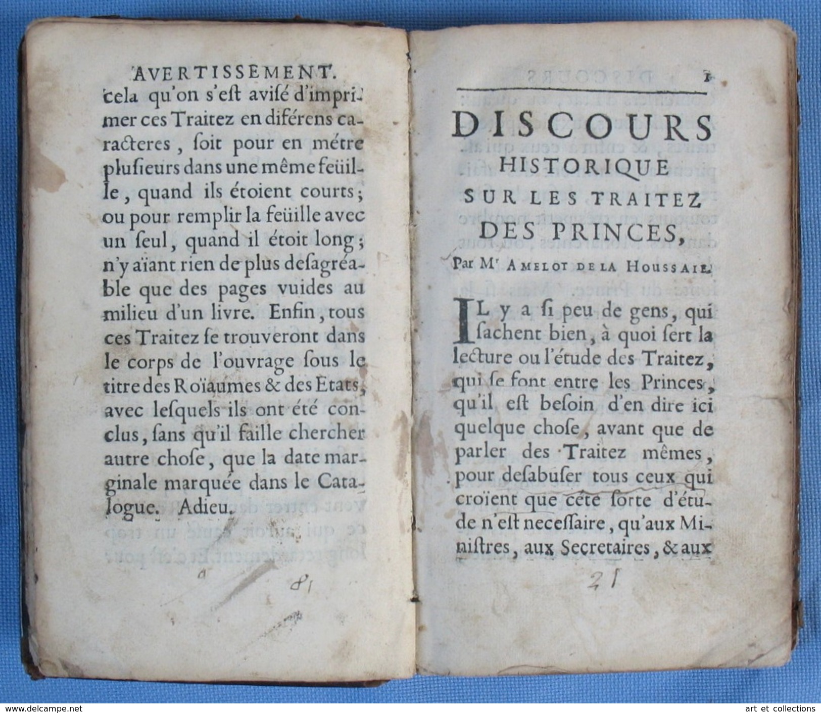 Discours Historiques sur les TRAITEZ des PRINCES / Amilot de la Houssaie / Fedéric Leonard en 1692