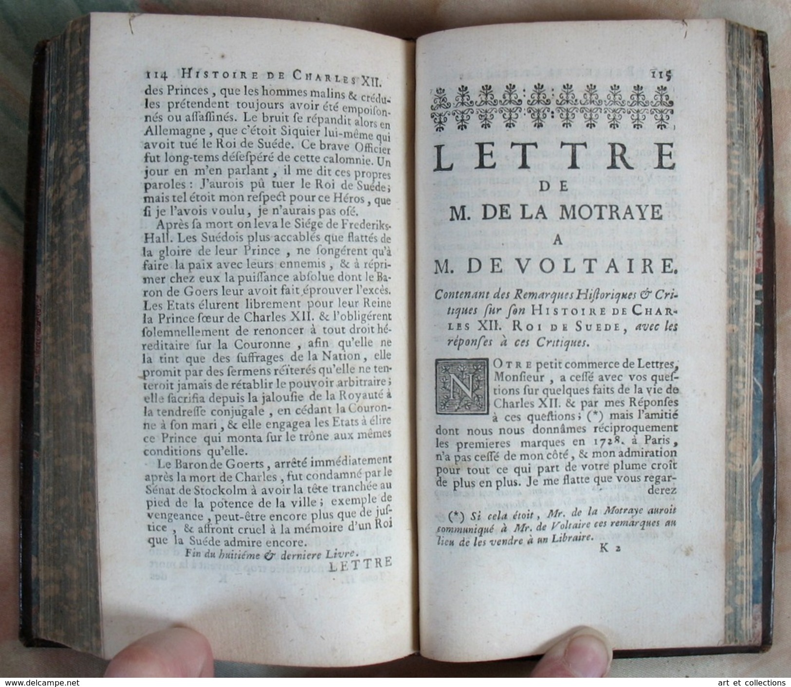 CHARLES XII, Roi De SUÈDE / Voltaire / 2 Tomes En 1 Volume / BASLE 1738 - 1701-1800