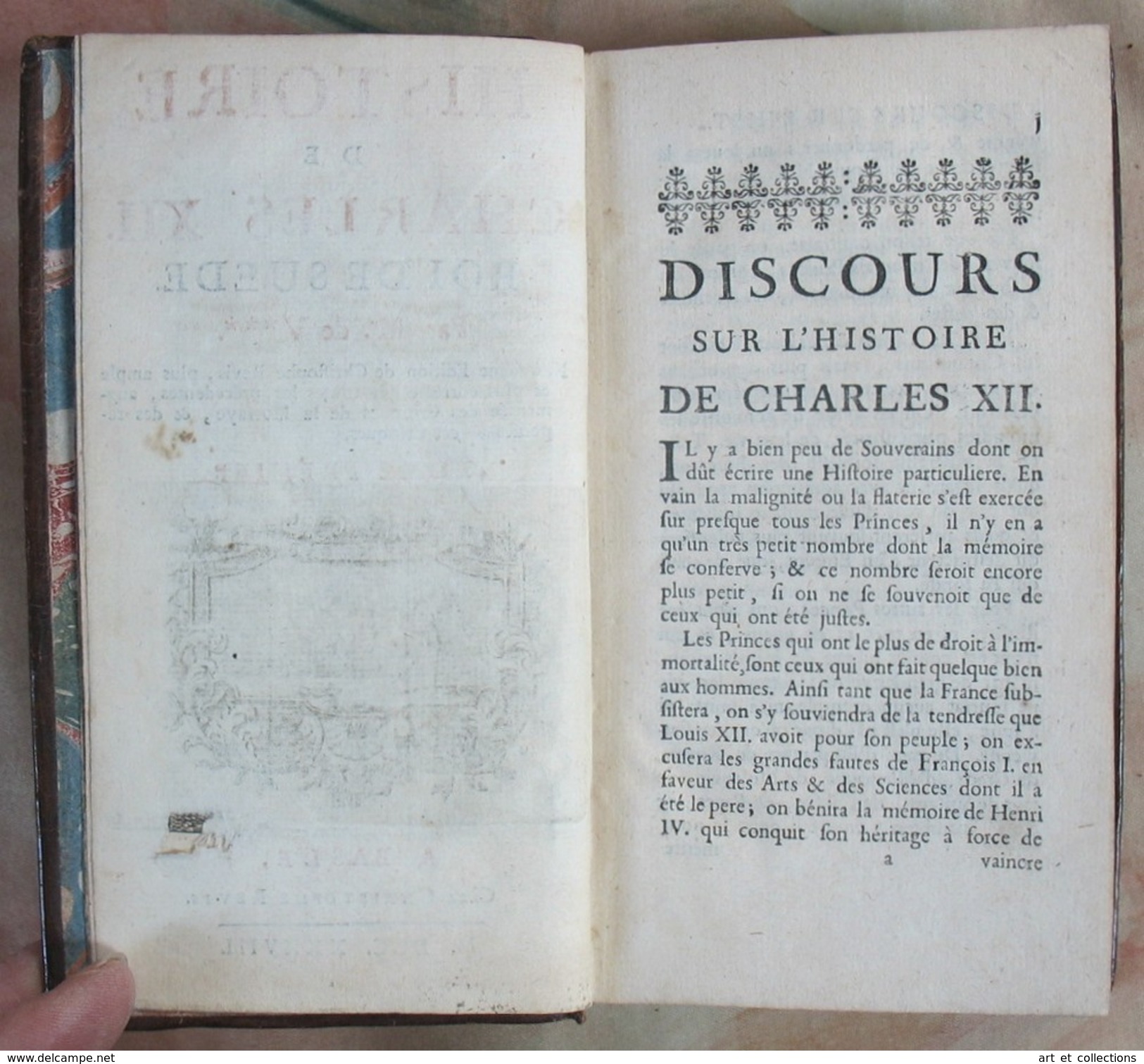 CHARLES XII, roi de SUÈDE / Voltaire / 2 Tomes en 1 Volume / BASLE 1738