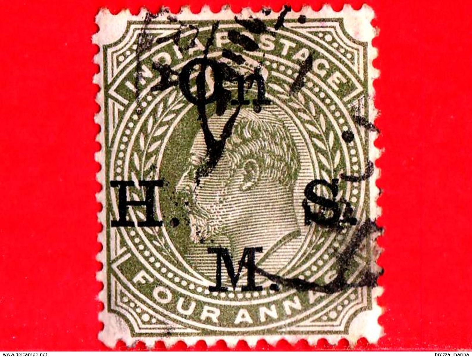 INDIA - Usato - 1902 - Servizio - Sovrastampato 'On H.M.S.' - Re Edward VII - 4 - 1902-11 King Edward VII