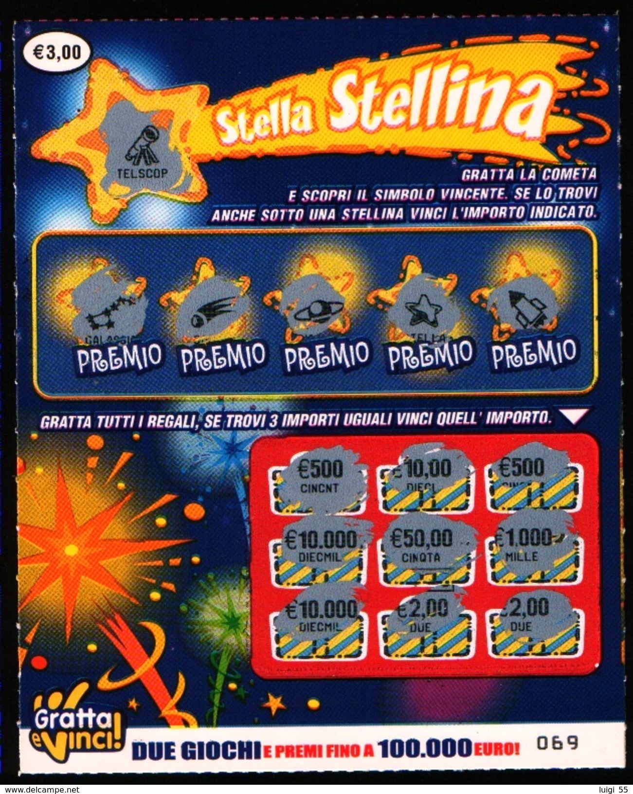 GRATTA E VINCI - 2004 - Stella Stellina - Usato - Biglietti Della Lotteria