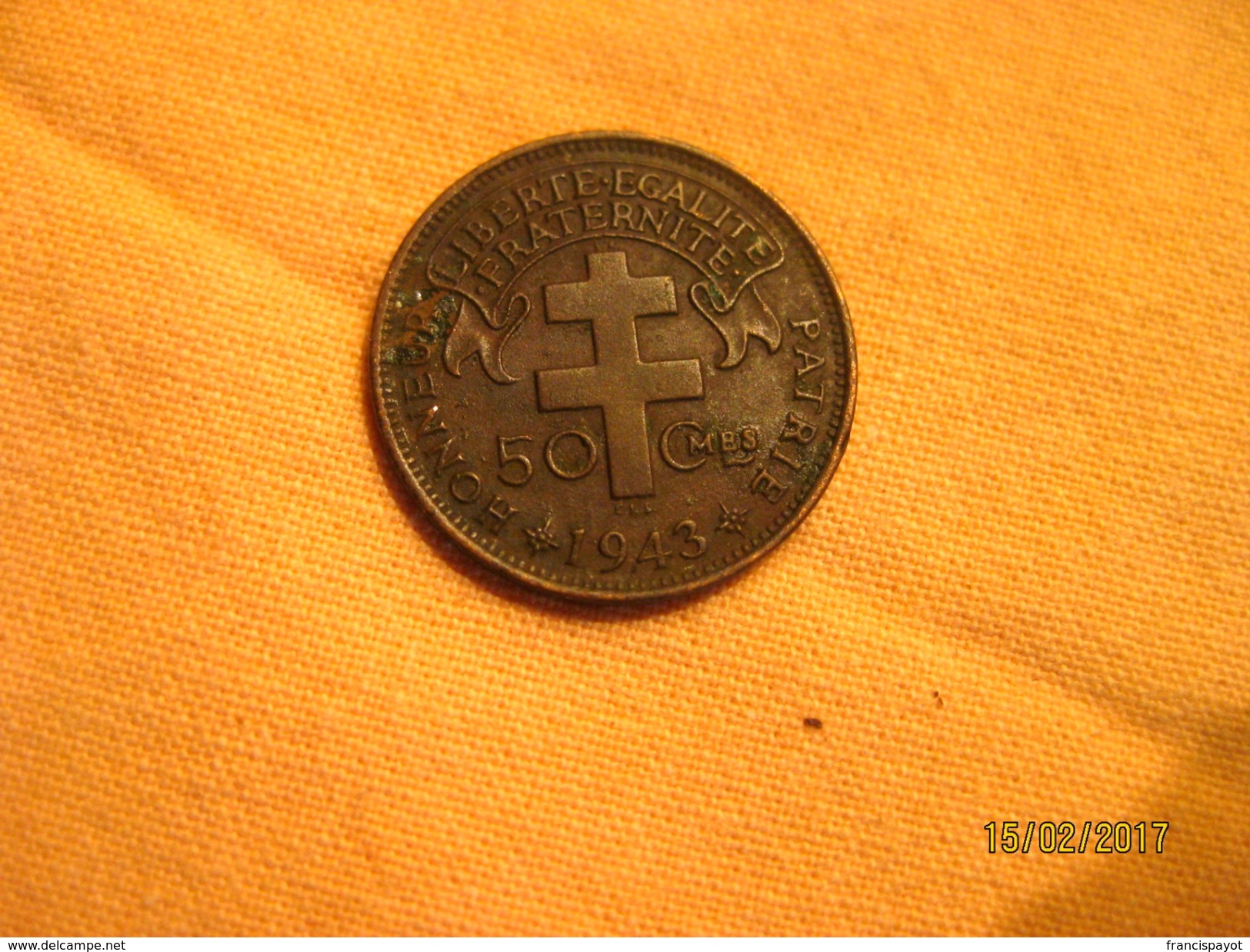 Cameroon: 50 Centimes 1943 - Cameroun