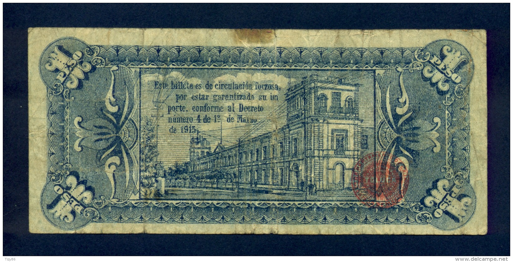 Banconota Messico 1 Peso 1915 - Mexique