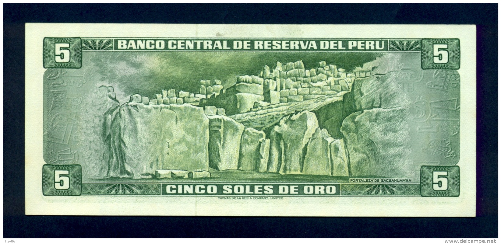 Banconota Perù 5 Soles De Oro 1974 FDS - Pérou