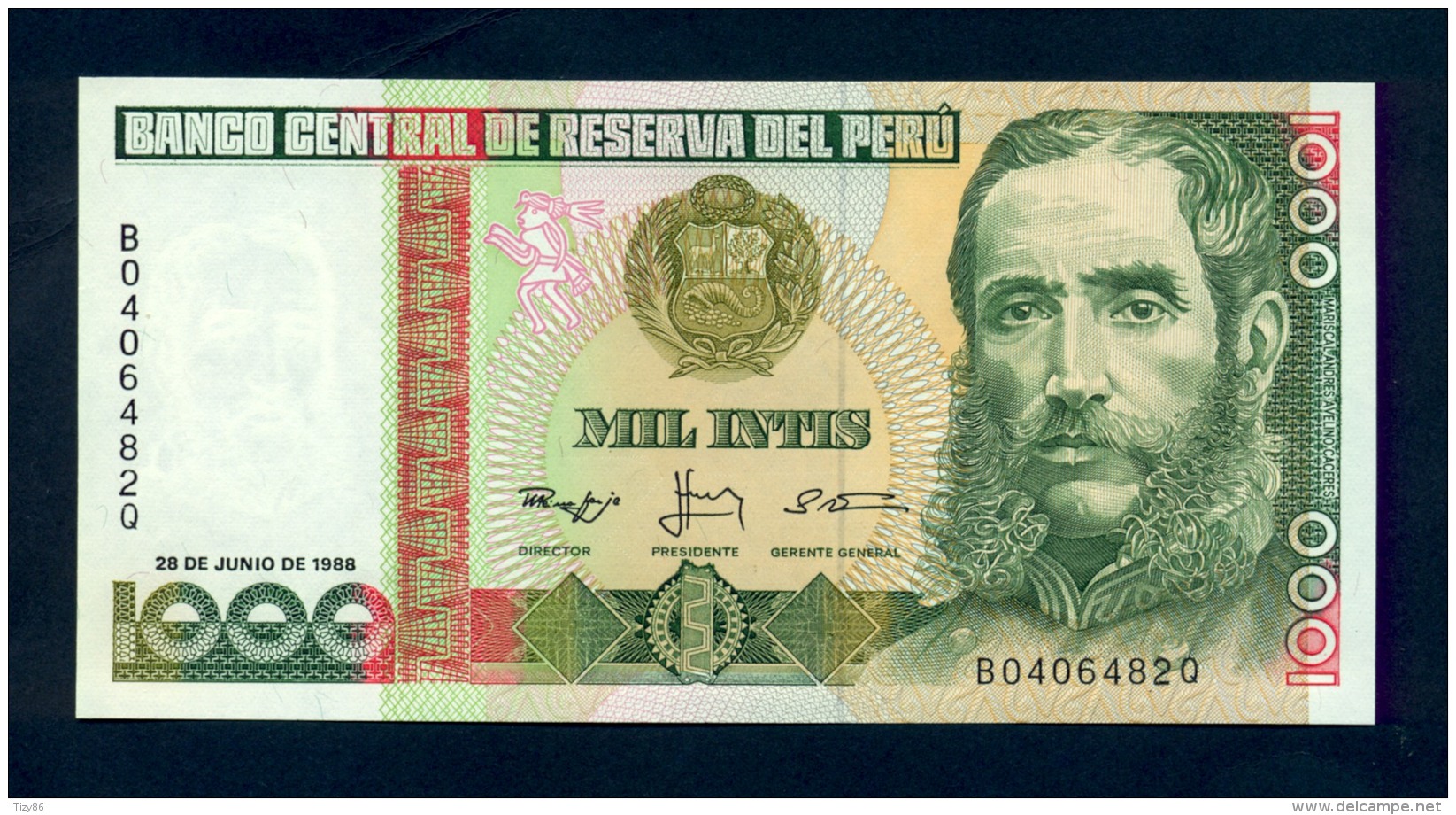Banconota Perù 1000 INTIS 1988  FDS - Perú