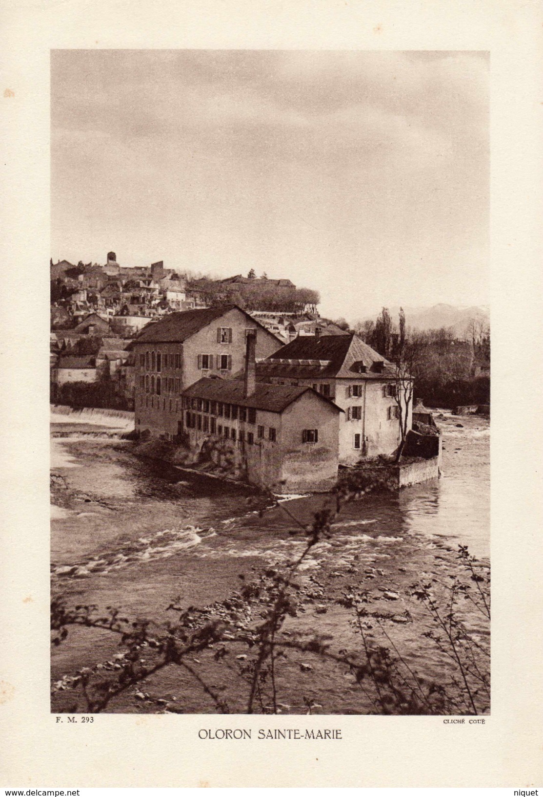 PYRENEES ATLANTIQUES, OLORON SAINTE-MARIE,  Planche Densité = 200g, Format 20 X 29 Cm, (Coué) - Géographie