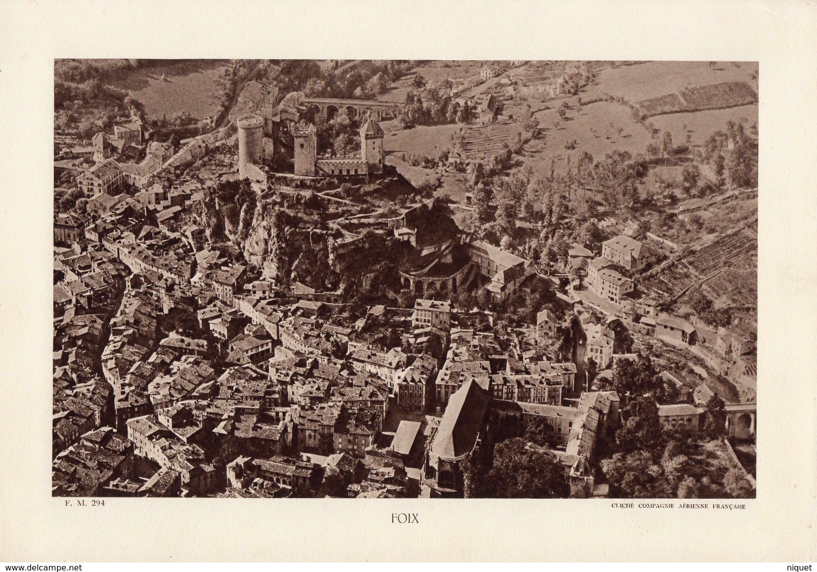 ARIEGE, FOIX,  Planche Densité = 200g, Format 20 X 29 Cm, (C.A.F.) - Géographie