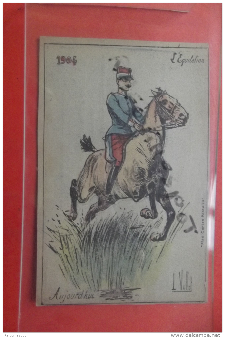 Cp  L'equitation 1904 Signé Vallet - Vallet, L.