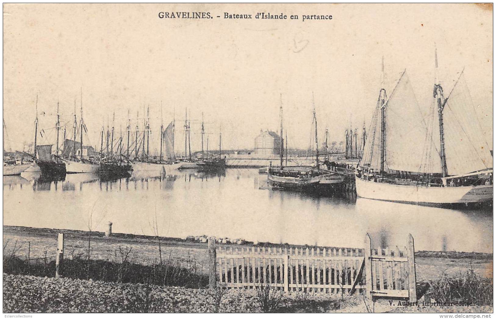 Gravelines     59      Bateaux D'Islande En Partance          (voir Scan) - Gravelines