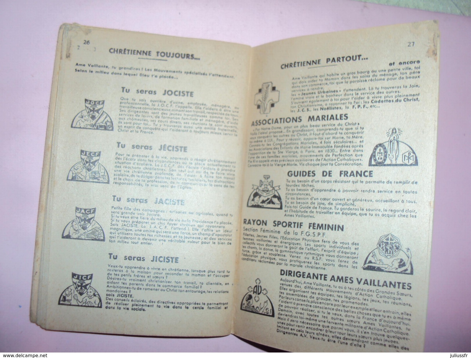 Carnet Du Chef  D'équipe Ames Vaillantes De France 1938 SCOUT - Programmes