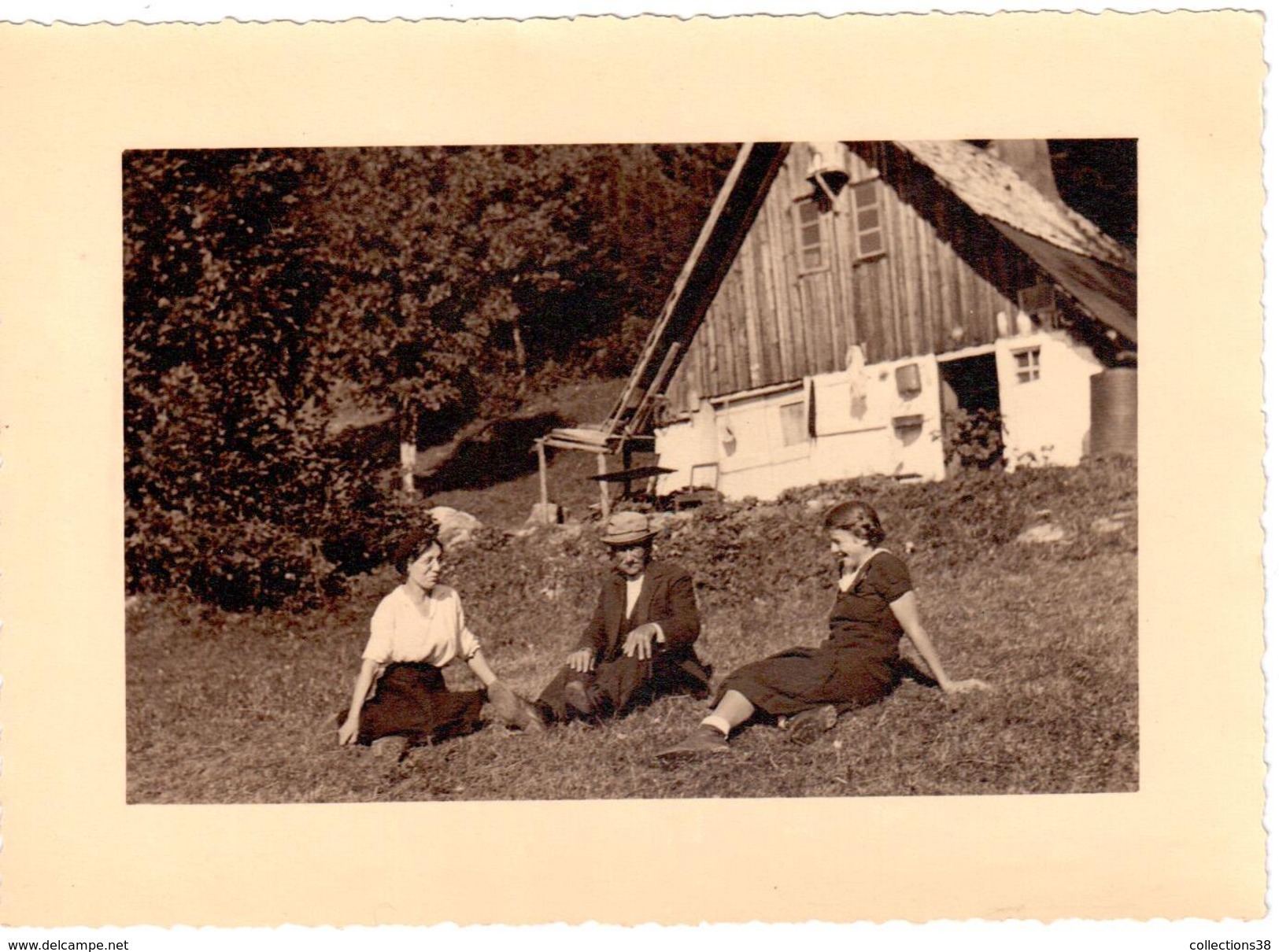 Photo "Au Platet Avec Le Père Giroult" (17.5cm X 12.5cm) - Autres & Non Classés