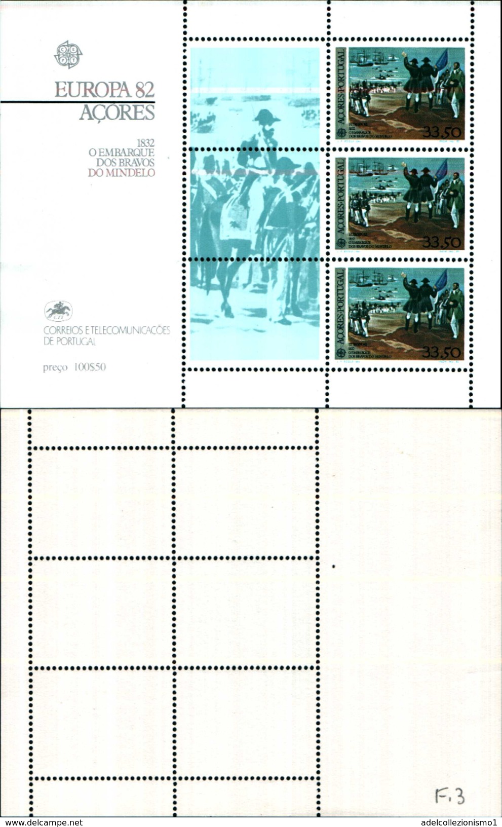 86798) 1982 Portogallo Azzorre Portugal Azores EUROPA CEPT EUROPE 1 Foglietto MNH** - Ganze Bögen