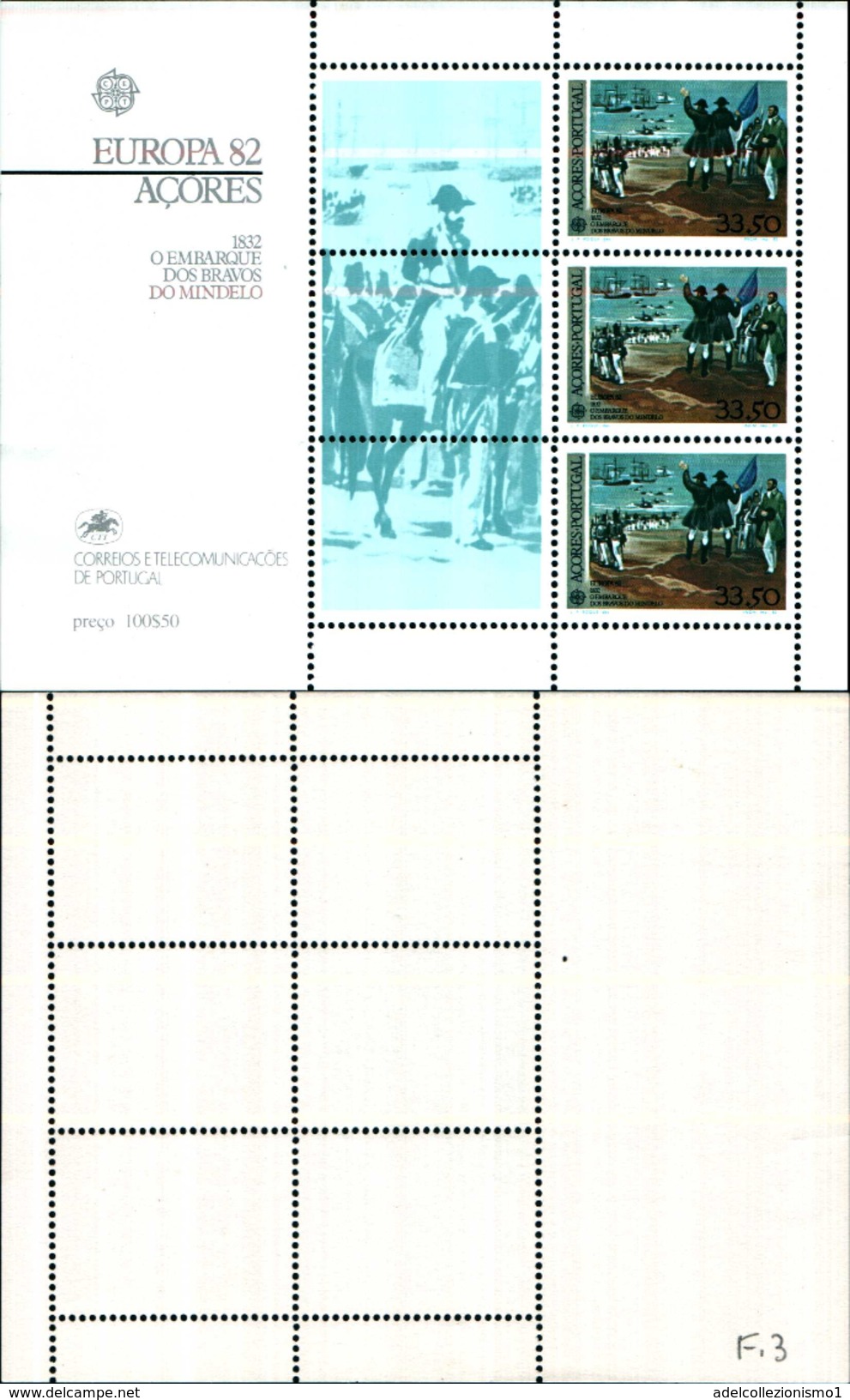 86798) 1982 Portogallo Azzorre Portugal Azores EUROPA CEPT EUROPE 1 Foglietto MNH** - Hojas Completas