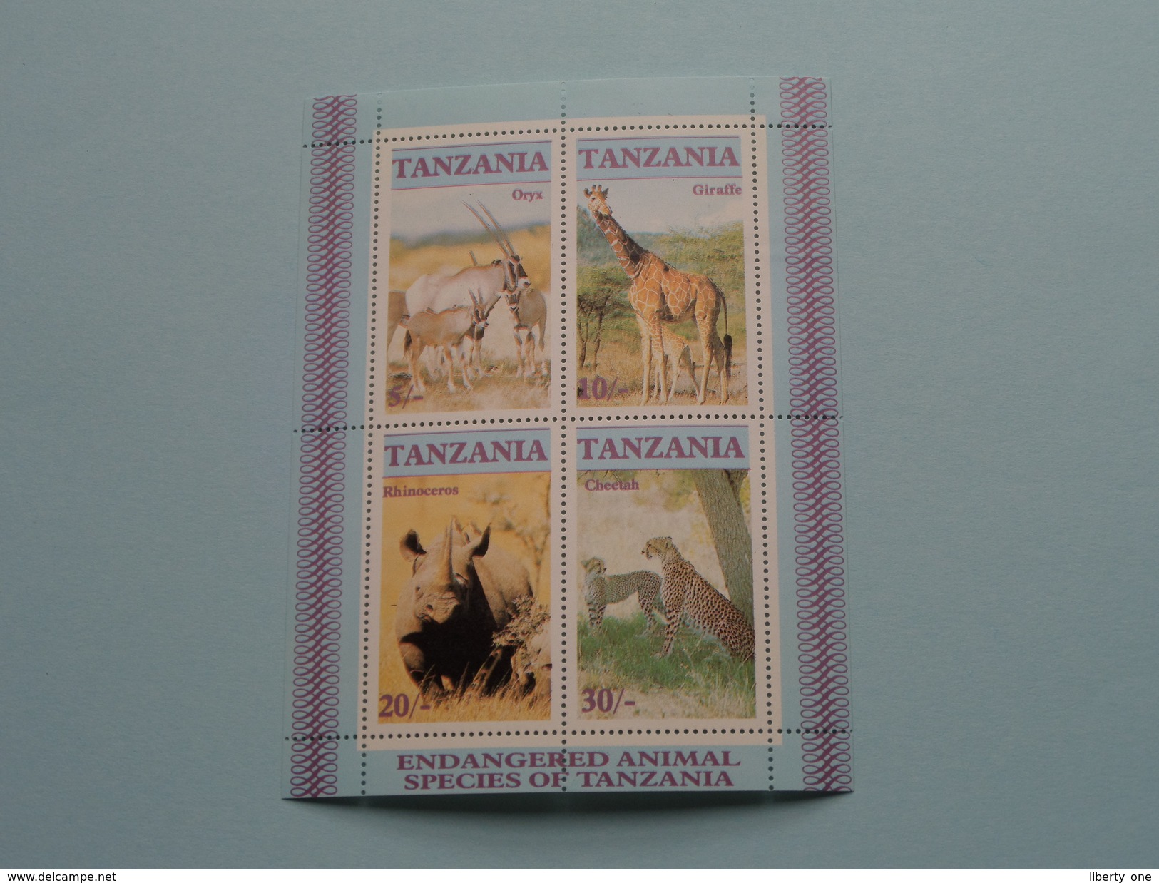ENDANGERED ANIMAL SPECIES OF TANZANIA ( Zie/voir Foto´s Voor/pour Détails ) !! - Tanzania (1964-...)
