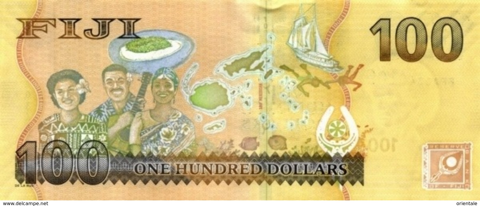 FIJI P. 119 100 D 2012 UNC - Fidji