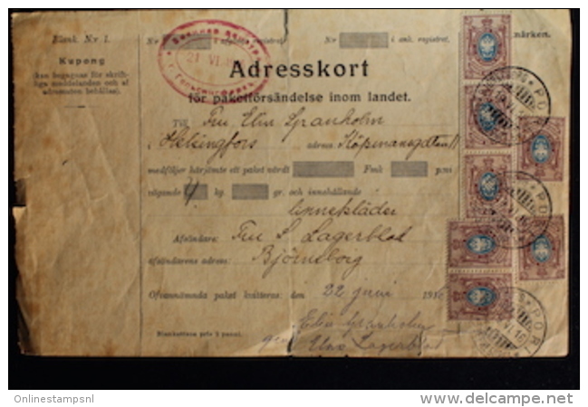 Finland: Adresskort 19-6-1916  Mixed Stamps - Lettres & Documents