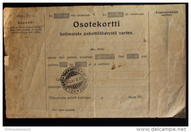Finland: Adresskort 19-6-1916  Mixed Stamps - Covers & Documents