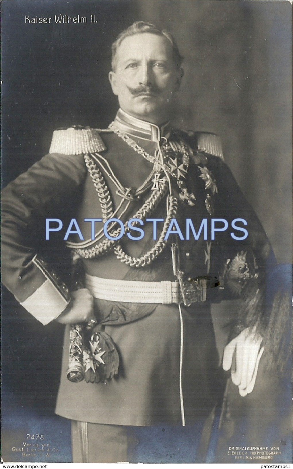 66353 ROYALTY GERMANY KAISER EMPEROR WILHELM II POSTAL POSTCARD - Familles Royales