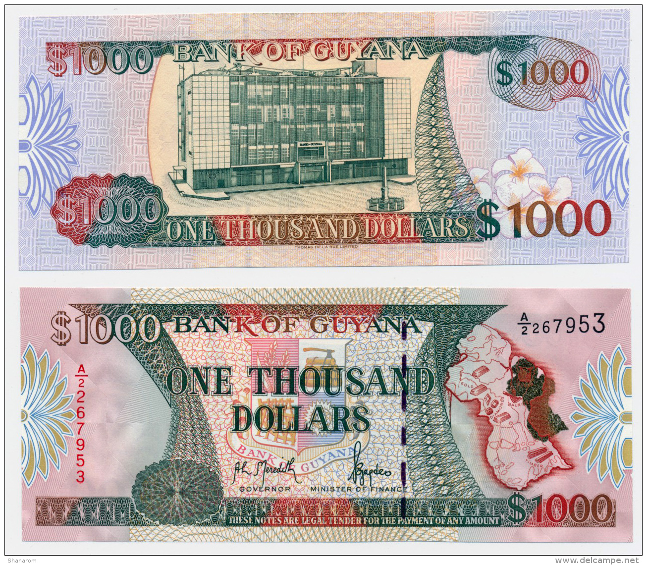 1996 // BANK OF GUYANA // 1 000$ // UNC - Guyana