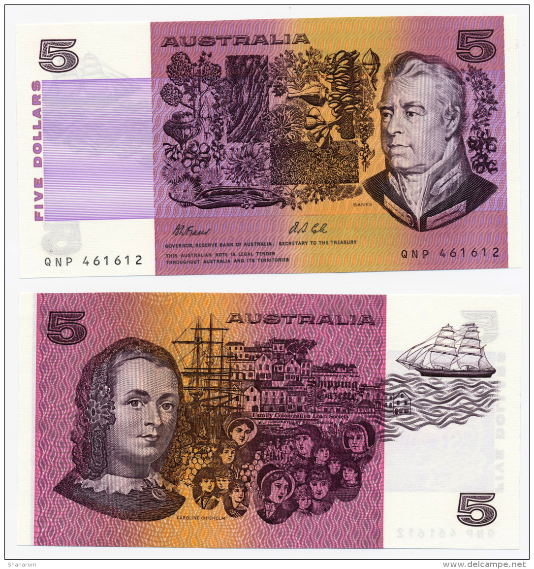 1995 // AUSTRALIA //  5 $ // UNC - 1992-2001 (kunststoffgeldscheine)