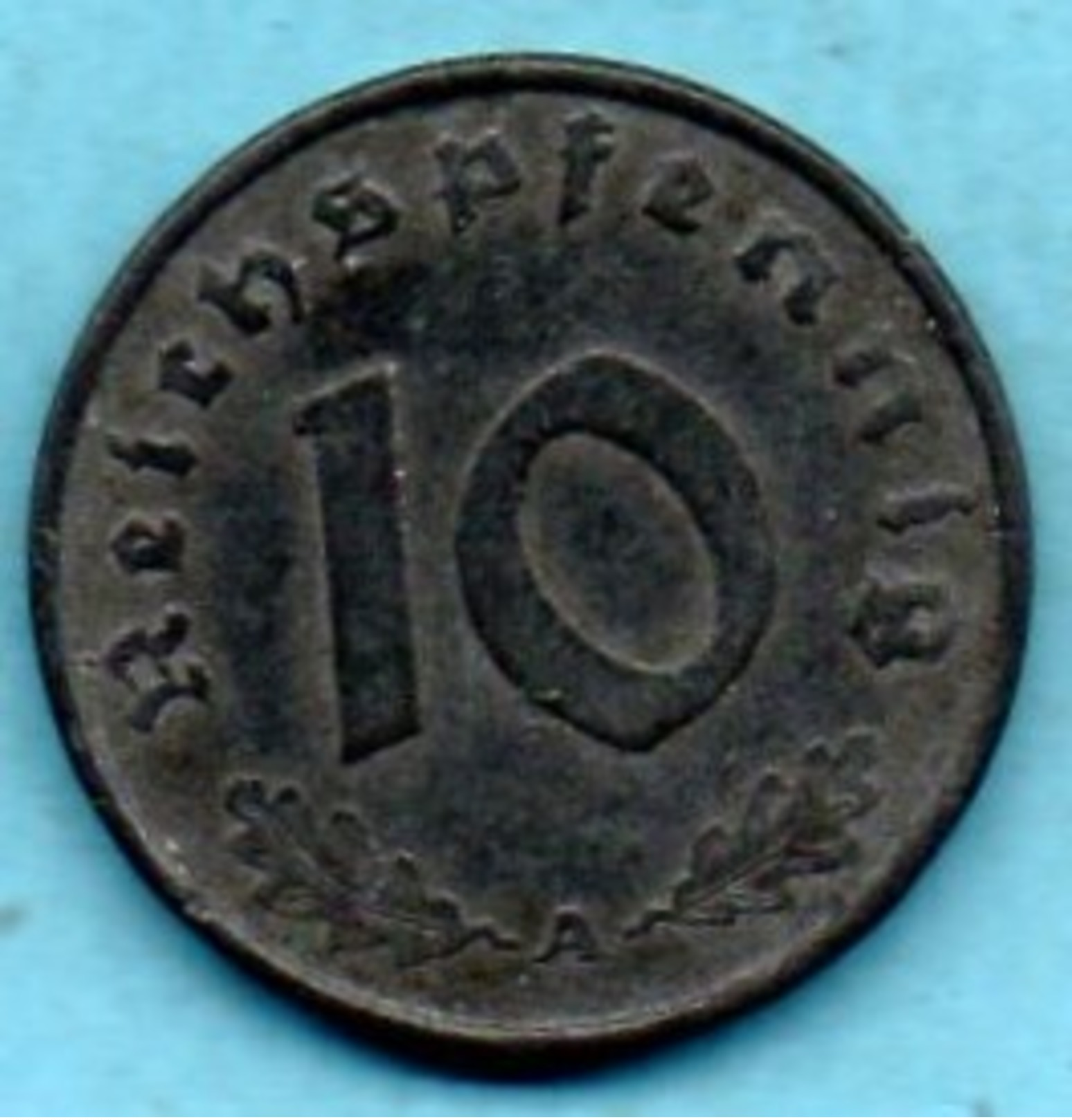 R80/ GERMANY  3° REICH   10  REICHS PFENNIG  1943 A Zinc - 10 Reichspfennig
