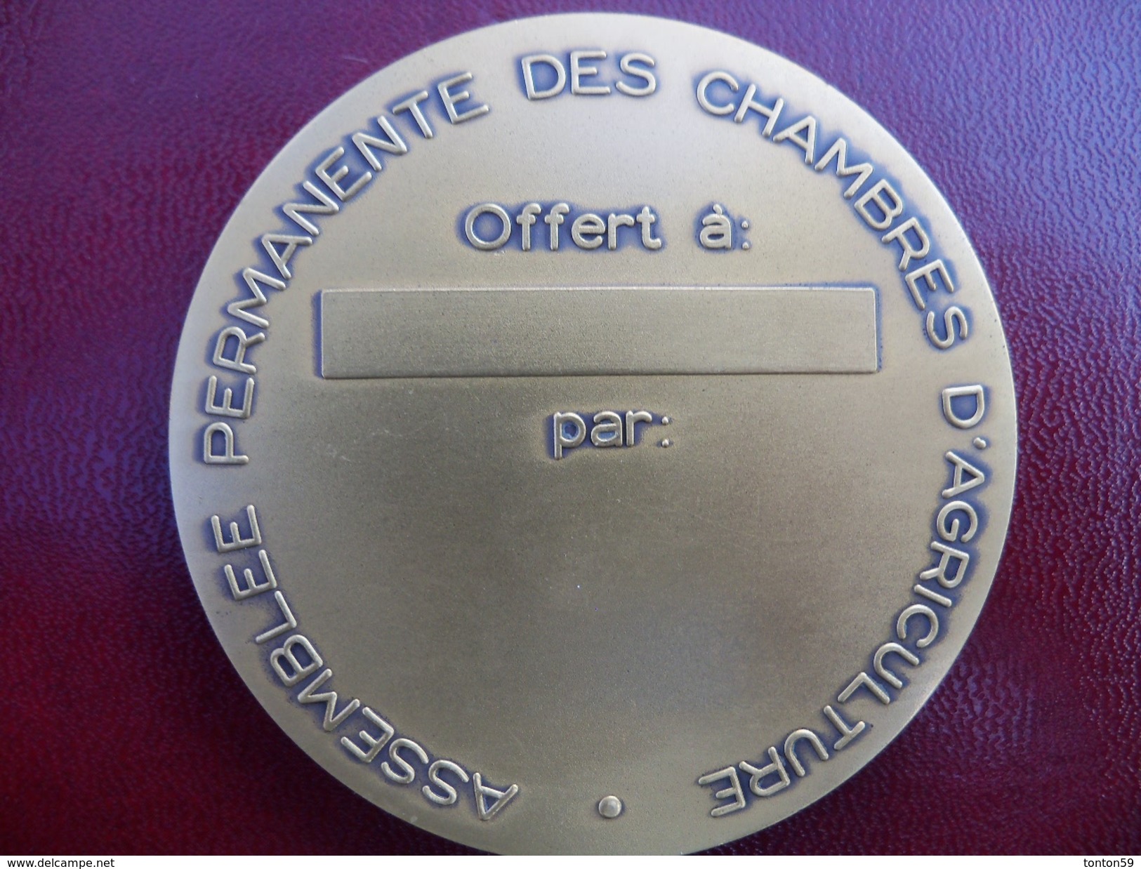 Médaille Bronze Neuve Assemblée Permanente Des Chambres D'agriculture. - Autres & Non Classés