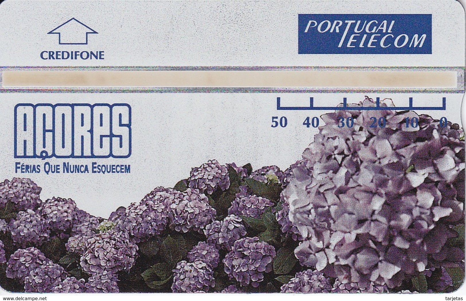 TARJETA DE PORTUGAL DE LAS AZORES DE UNAS FLORES (FLOR-FLOWER) NUEVA-MINT - Flores