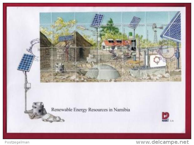 NAMIBIA, 2001 First Day Cover, Min Sheet, Energy Resources,  Michel 3-31, F3943 - Namibië (1990- ...)