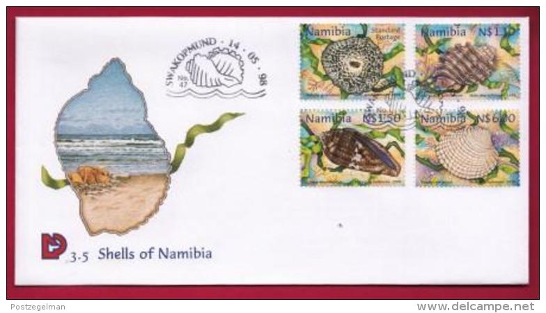 NAMIBIA, 1998, First Day Cover, Stamps, Shells Of Namibia,  Michel 3-05, F3910 - Namibië (1990- ...)