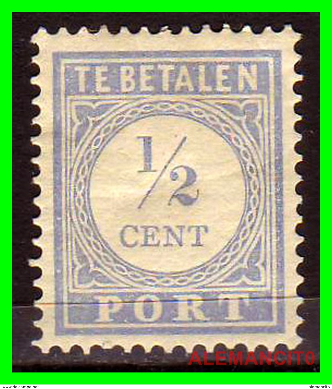 Netherlands Año 1881-1887 ½c  TE BETALEN PORT  CON CHANELA - Postage Due
