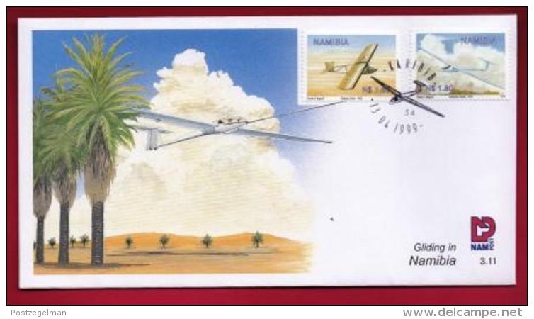 NAMIBIA, 1999, First Day Cover, Stamps, Gliding In Namibia,  Michel 3-11, F3917 - Namibië (1990- ...)