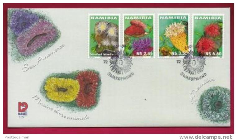 NAMIBIA, 2001, First Day Cover,  Stamps, Marine Shore Animals,  Michel 3-29, F3936 - Namibië (1990- ...)