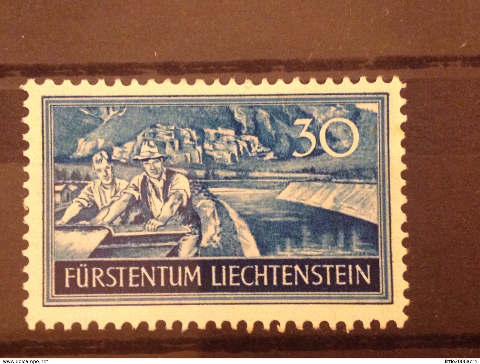 Liechtenstein 1937 Workers Issue 30R Canal Junction Mint SG 158 Mi 154 Sc 134 - Ungebraucht