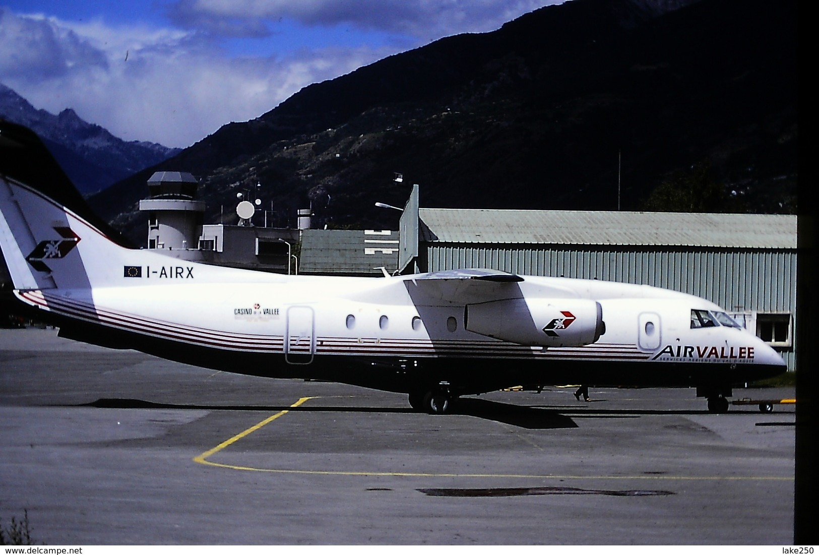 Diapositiva/Slide DORNIER 328  AIR VALLEE Italian Company I-AIRX Aosta 2000 - Diapositives (slides)