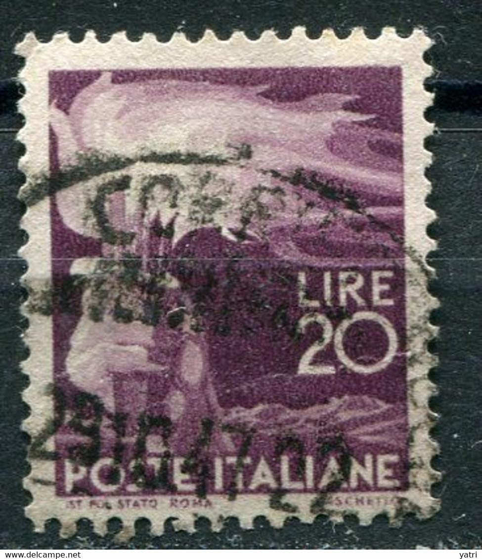 Italia (1945) - Democratica, 20 Lire (o) - Filigrana Lettere - Varietà E Curiosità