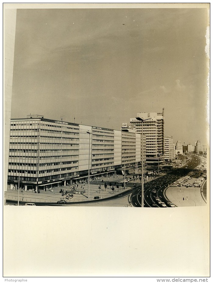 Allemagne Berlin Alexanderplatz Automobiles Ancienne Photo 1971 - Places