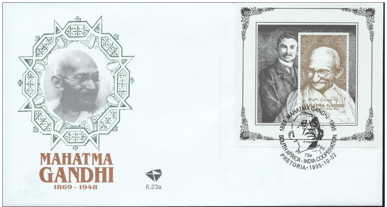 South Africa 1995 - Cover: FDC - Gandhi - Mahatma Gandhi
