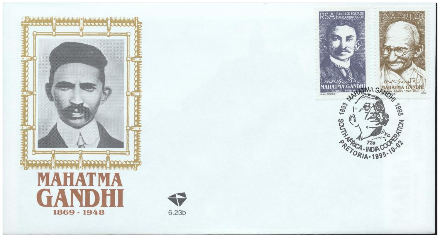 South Africa 1995 - Cover: FDC - Gandhi - Mahatma Gandhi