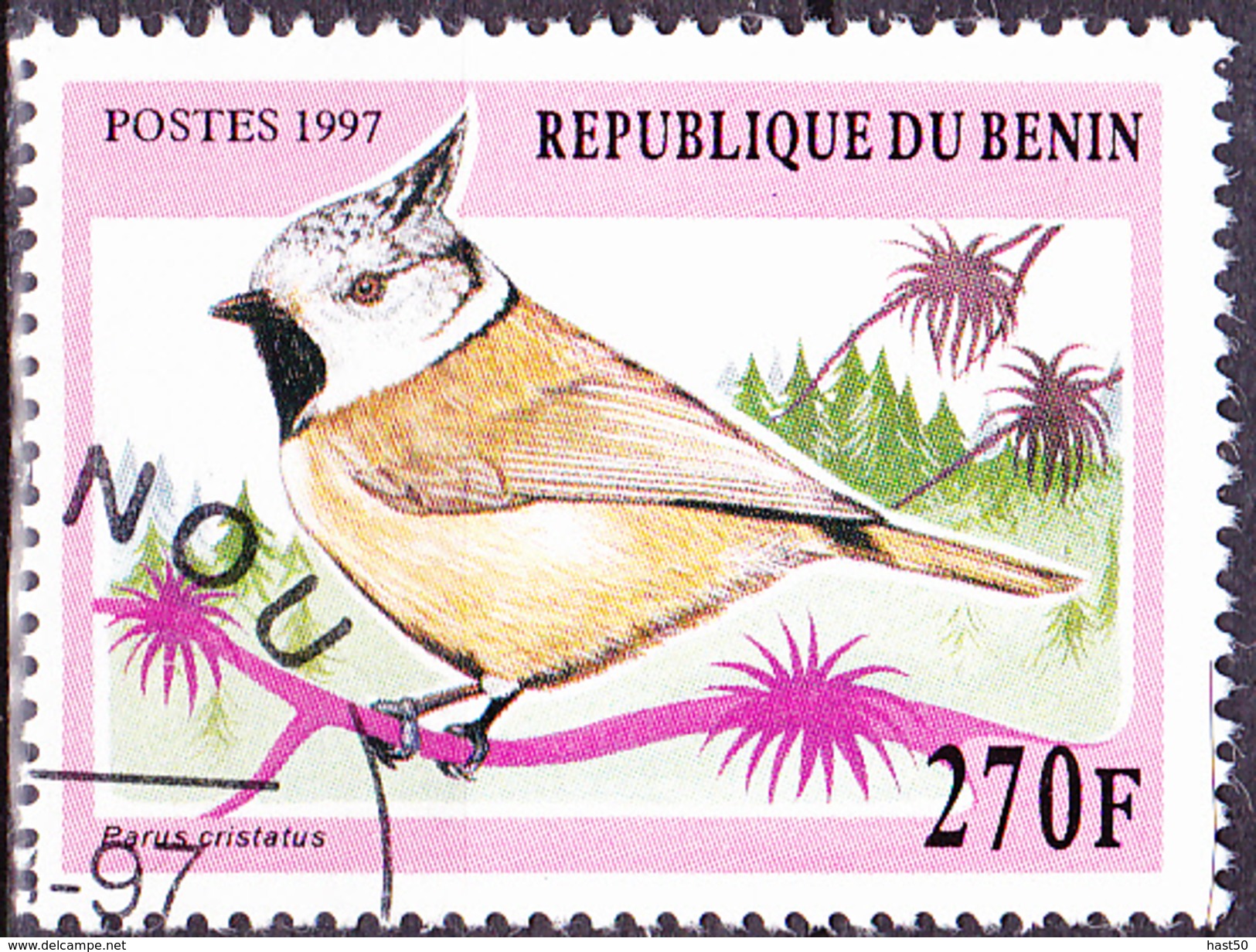 Benin - Haubenmeise (Parus Cristatus)  (MiNr: 960) 1997 - Gest Used Obl - Benin - Dahomey (1960-...)