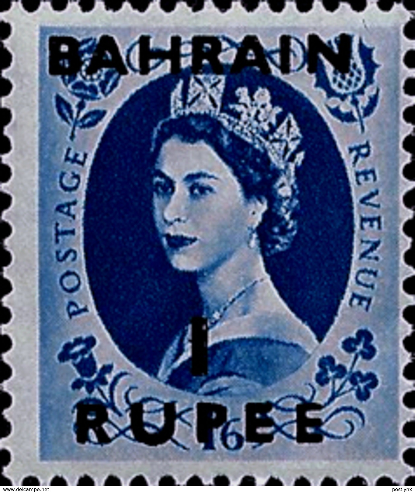 BAHRAIN 1957. Queen Elizabeth 1R OVPT:BAHRAIN[Aufdruck,surimprimé,sobreimpreso,soprastampato,opdruk] - Bahrain (...-1965)