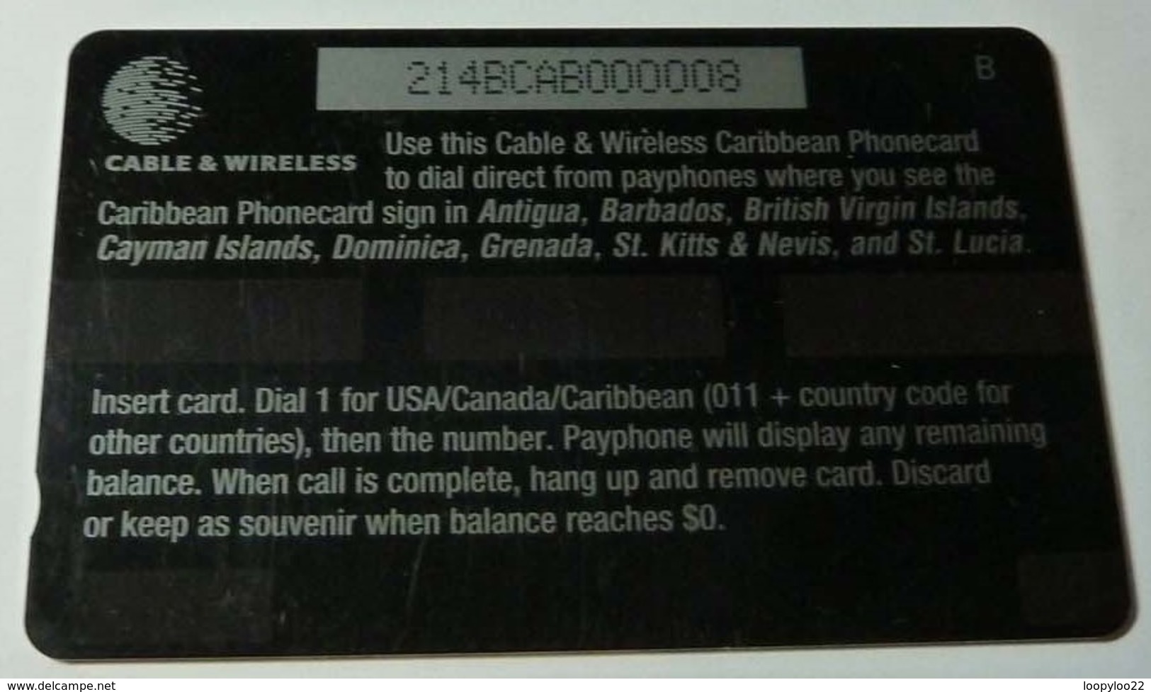 CARIBBEAN GENERAL - Cable & Wireless - $15 - Sea Horse - Mint - Rare Control - Antille (Altri)