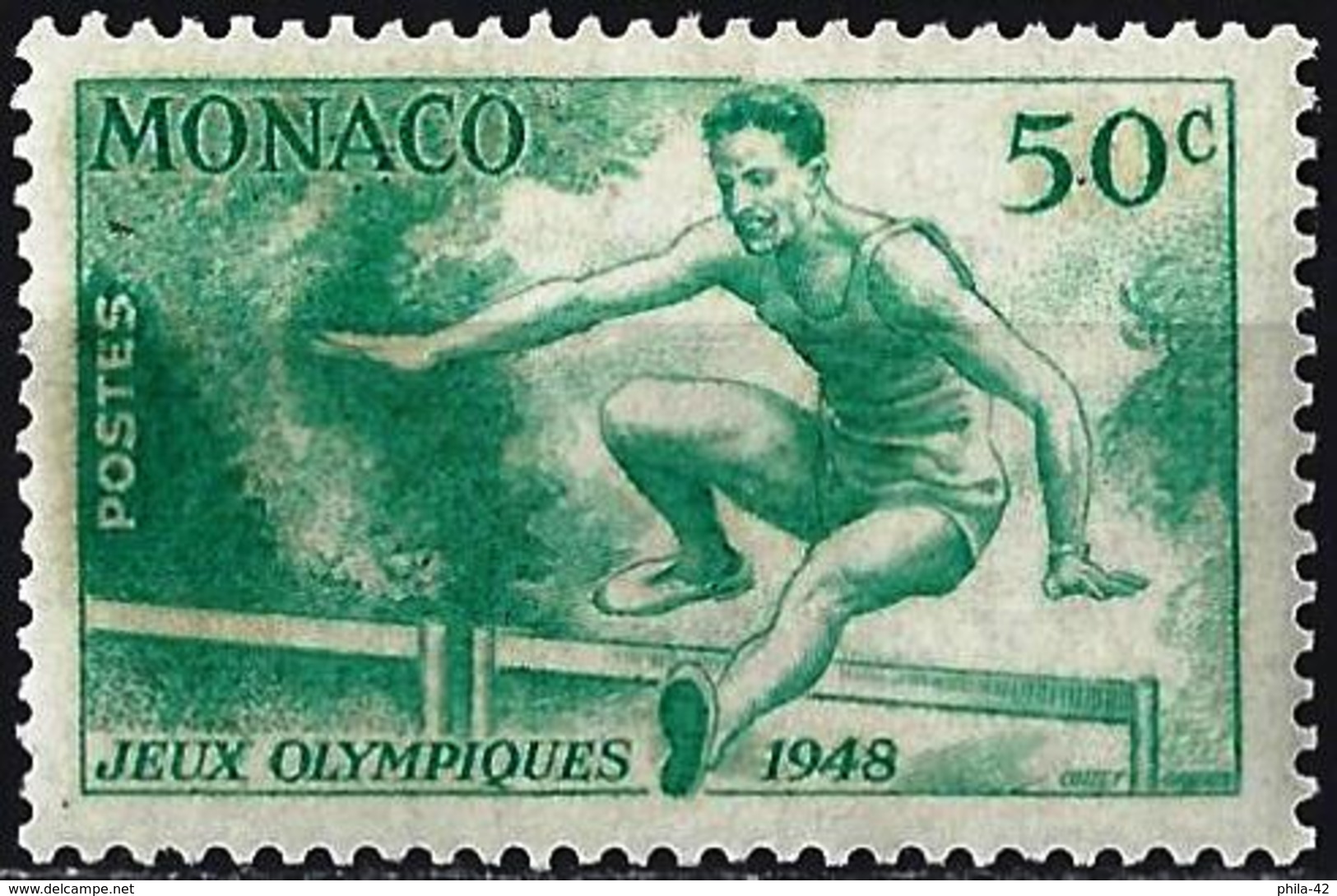 Monaco 1948 - London Olympics : Hurdling ( Mi 339 - YT 319 ) MLH* - Ete 1948: Londres