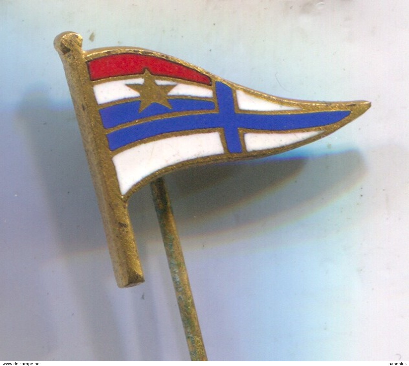 Rowing, Rudern, Canu, Kayak - CROATIA Federation ( In Yugoslavia ), Vintage Pin, Badge, Abzeichen, Enamel - Rudersport