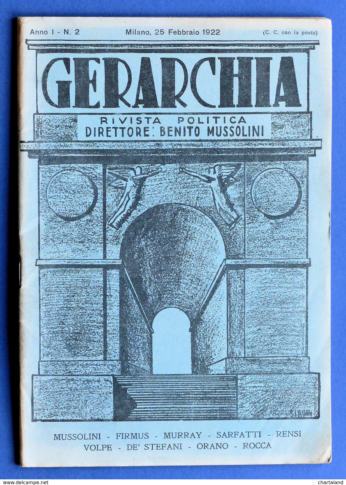 Fascismo - Gerarchia - Rivista Politica - B. Mussolini - Anno I - N° 2 - Febbraio 1922 - Storia, Biografie, Filosofia