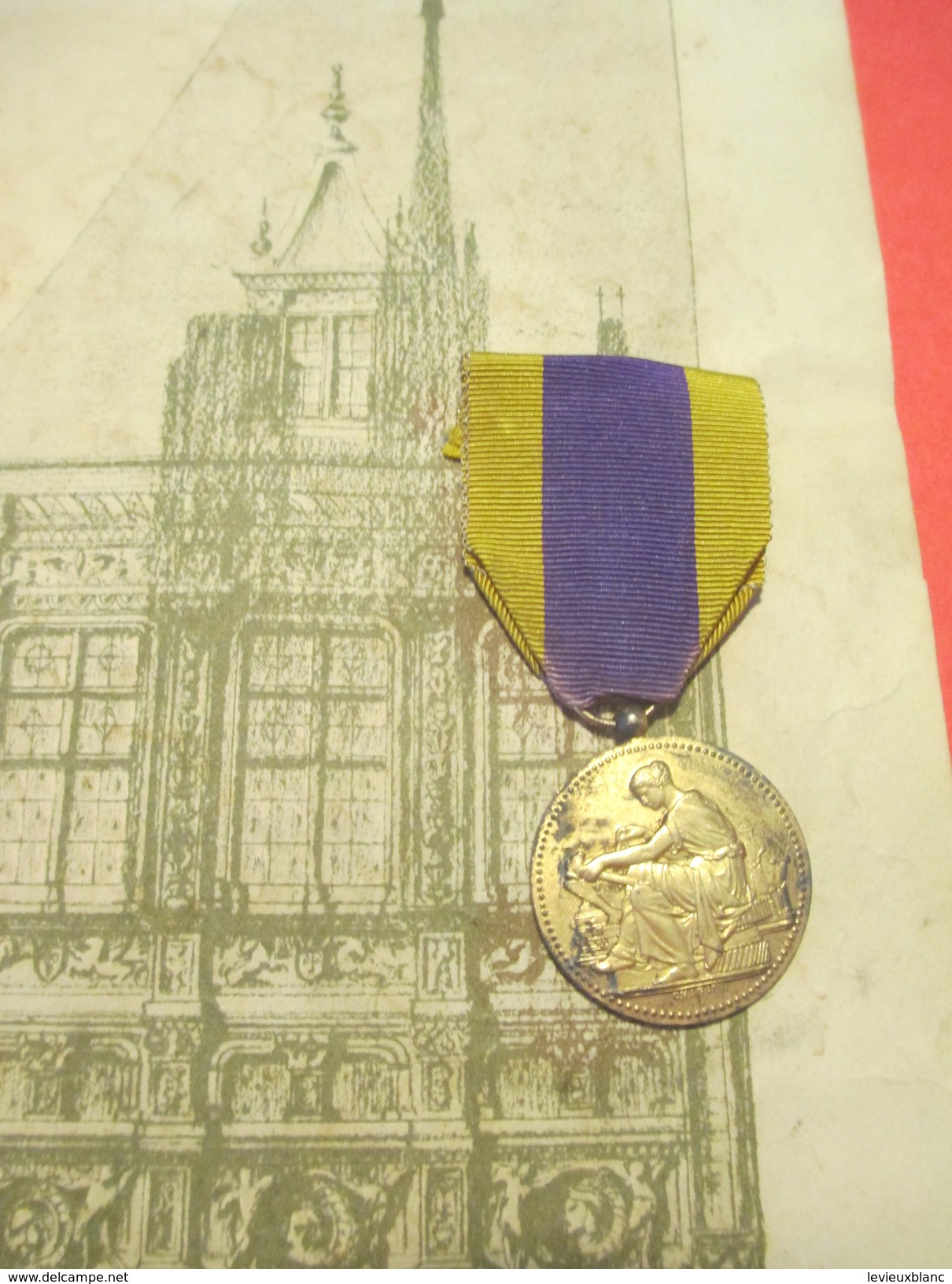 Diplôme/Société Industrielle De Rouen/ Médaille De Vermeil/30 Ans De Collaboration/Avec La Vraie Médaille/1948    DIP174 - Diplome Und Schulzeugnisse